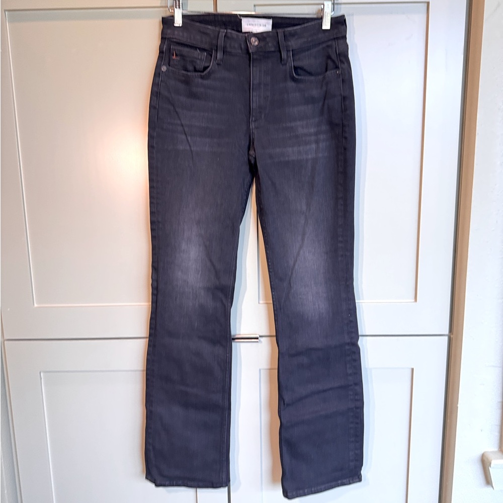 Lafayette 148 New York Mercer Kick-Flare Jeans in Washed Charcoal - Picture 1 of 5